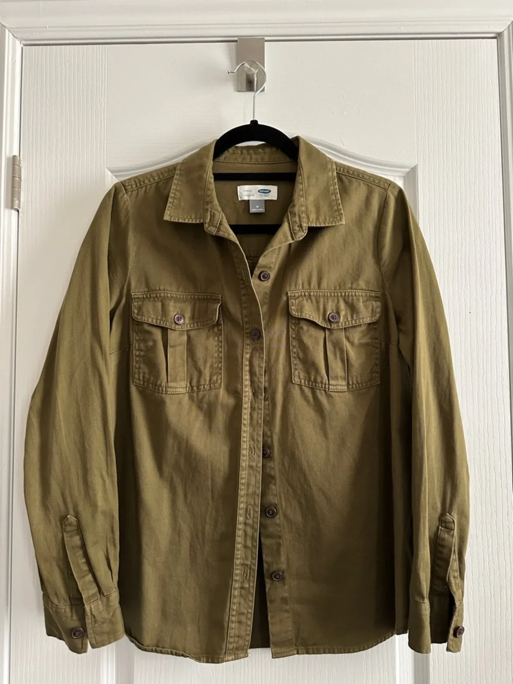 Old Navy Classic Shirt Jacket in Olive - Picture 4 of 8